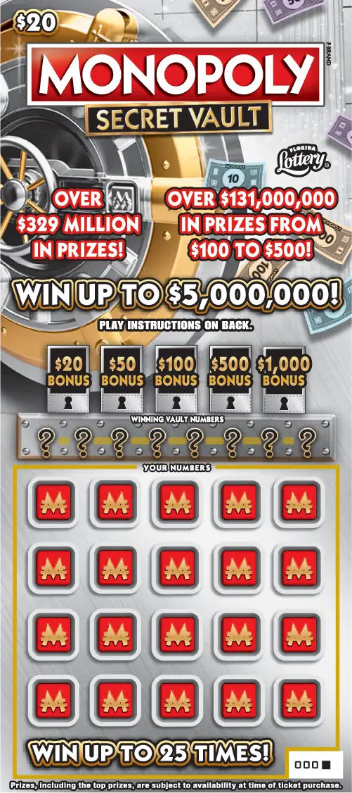 $20 MONOPOLY™ SECRET VAULT